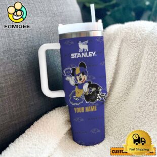 Baltimore Ravens NFL Mickey Mouse Custom 40oz Stanley Cup Tumbler