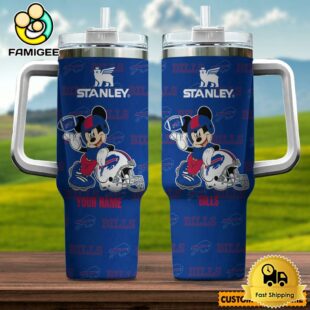 Buffalo Bills NFL Mickey Mouse Custom 40oz Stanley Cup Tumbler