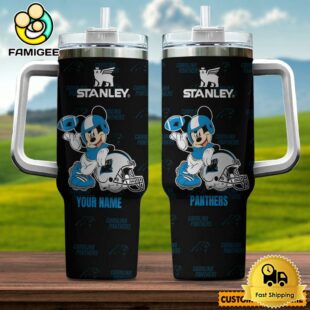 Carolina Panthers NFL Mickey Mouse Custom 40oz Stanley Cup Tumbler