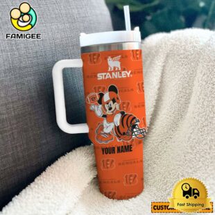 Cincinnati Bengals NFL Mickey Mouse Custom 40oz Stanley Cup Tumbler