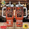 Cleveland Browns NFL Mickey And Minnie Couple Custom 40oz Stanley Cup Tumbler
