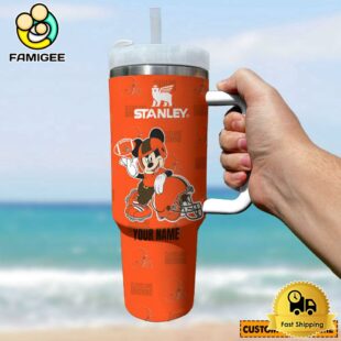 Cleveland Browns NFL Mickey Mouse Custom 40oz Stanley Cup Tumbler