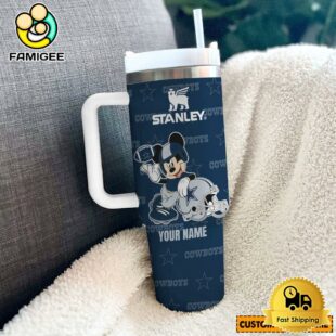 Dallas Cowboys NFL Mickey Mouse Custom 40oz Stanley Cup Tumbler