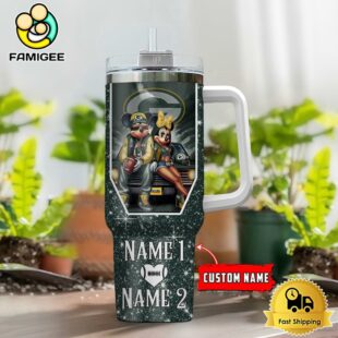 Green Bay Packers NFL Mickey And Minnie Couple Custom 40oz Stanley Cup Tumbler