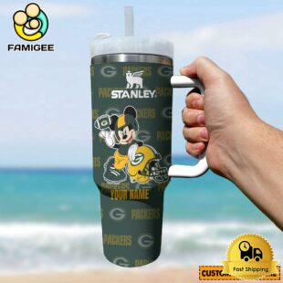 Green Bay Packers NFL Mickey Mouse Custom 40oz Stanley Cup Tumbler