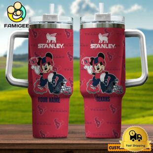 Houston Texans NFL Mickey Mouse Custom 40oz Stanley Cup Tumbler