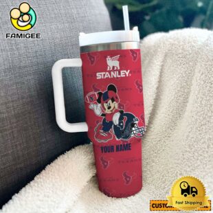 Houston Texans NFL Mickey Mouse Custom 40oz Stanley Cup Tumbler