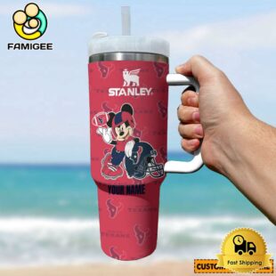 Houston Texans NFL Mickey Mouse Custom 40oz Stanley Cup Tumbler