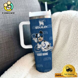 Indianapolis Colts NFL Mickey Mouse Custom 40oz Stanley Cup Tumbler