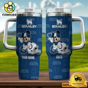 Indianapolis Colts NFL Mickey Mouse Custom 40oz Stanley Cup Tumbler