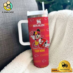 Kansas City Chiefs NFL Mickey Mouse Custom 40oz Stanley Cup Tumbler