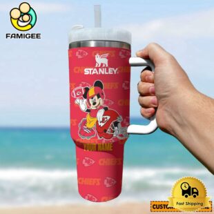 Kansas City Chiefs NFL Mickey Mouse Custom 40oz Stanley Cup Tumbler