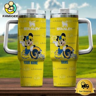 Los Angeles Rams NFL Mickey Mouse Custom 40oz Stanley Cup Tumbler