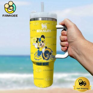 Los Angeles Rams NFL Mickey Mouse Custom 40oz Stanley Cup Tumbler