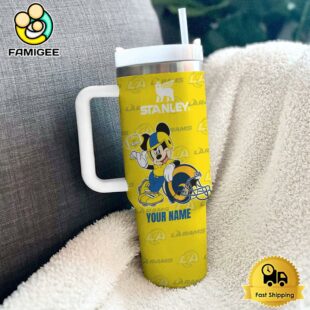Los Angeles Rams NFL Mickey Mouse Custom 40oz Stanley Cup Tumbler