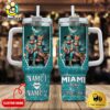 Miami Dolphins NFL Mickey And Minnie Couple Custom 40oz Stanley Cup Tumbler