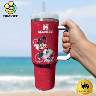 New England Patriots NFL Mickey Mouse Custom 40oz Stanley Cup Tumbler