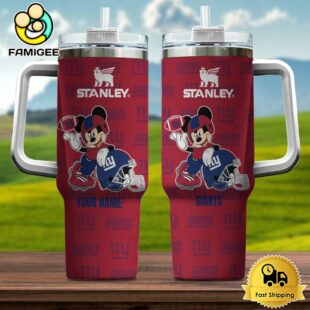 New York Giants NFL Mickey Mouse Custom 40oz Stanley Cup Tumbler