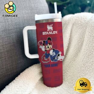 New York Giants NFL Mickey Mouse Custom 40oz Stanley Cup Tumbler