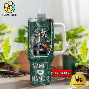 New York Jets NFL Mickey And Minnie Couple Custom 40oz Stanley Cup Tumbler