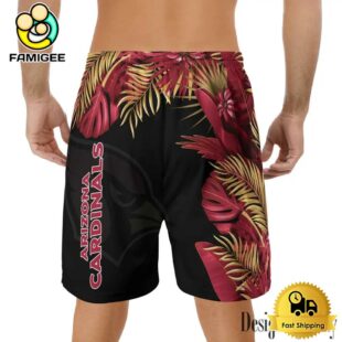 NFL Arizona Cardinals Men's Summer Hawaiian Casual Drawstring Shorts
