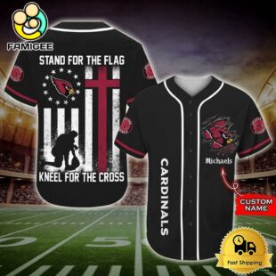 NFL Arizona Cardinals Stand For The Flag Kneel For The Cross Baseball Jersey