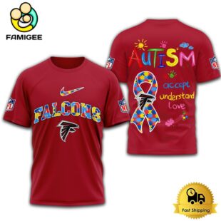 NFL Atlanta Falcons Autism Accept Understand Love T-Shirt