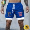 NFL Atlanta Falcons Blue Custom Name Double Sport Shorts