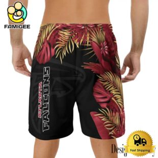 NFL Atlanta Falcons Men's Summer Hawaiian Casual Drawstring Shorts