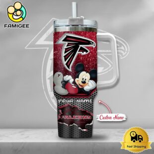 NFL Atlanta Falcons Mickey Mouse Custom 40oz Stanley Cup Tumbler