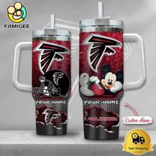NFL Atlanta Falcons Mickey Mouse Custom 40oz Stanley Cup Tumbler