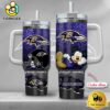 NFL Baltimore Ravens Mickey Mouse Custom 40oz Stanley Cup Tumbler