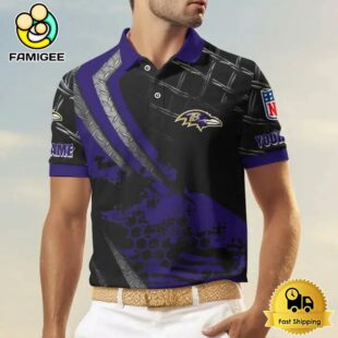 NFL Baltimore Ravens New Design 2025 Custom Name Polo Shirt