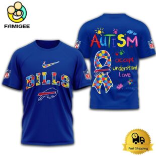 NFL Buffalo Bills Autism Accept Understand Love T-Shirt