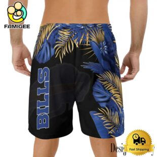 NFL Buffalo Bills Men's Summer Hawaiian Casual Drawstring Shorts