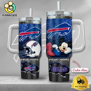 NFL Buffalo Bills Mickey Mouse Custom 40oz Stanley Cup Tumbler