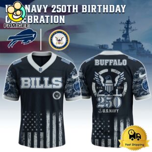 NFL Buffalo Bills The Navy 250Th Celebration Football Jersey