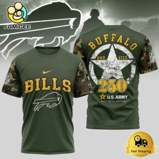 NFL Buffalo Bills US Army 250th Anniversary Parade T-Shirt