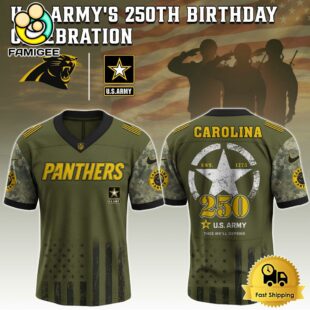 NFL Carolina Panthers US Army 250th Anniversary Parade Football Jersey
