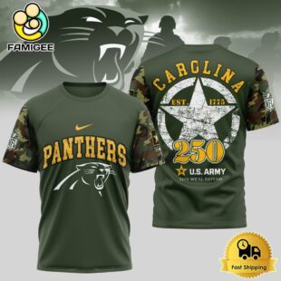 NFL Carolina Panthers US Army 250th Anniversary Parade T-Shirt