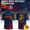 NFL Carolina Panthers Us Marine Corps Will Celebrate Its 250th Anniversary Football Jersey