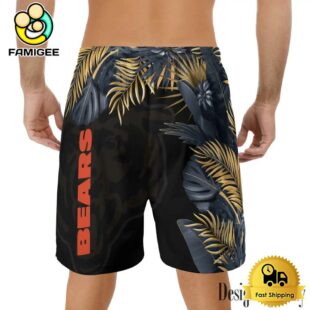 NFL Chicago Bears Men's Summer Hawaiian Casual Drawstring Shorts
