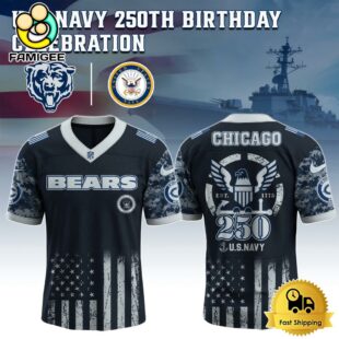 NFL Chicago Bears The Navy 250Th Celebration Football Jersey