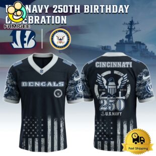 NFL Cincinnati Bengals The Navy 250Th Celebration Football Jersey