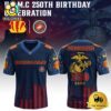 NFL Cincinnati Bengals Us Marine Corps Will Celebrate Its 250th Anniversary Football Jersey