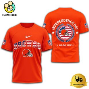NFL Cleveland Browns Independence Day 3D T Shirt