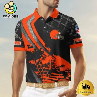 NFL Cleveland Browns New Design 2025 Custom Name Polo Shirt