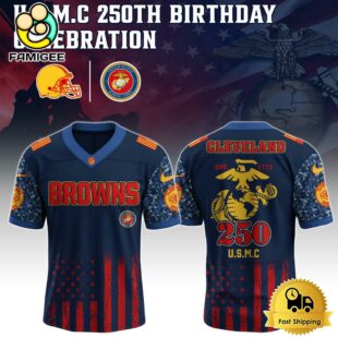 NFL Cleveland Browns Us Marine Corps Will Celebrate Its 250th Anniversary Football Jersey