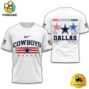 NFL Dallas Cowboys 4th Of July 3D T Shirt