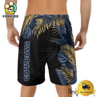 NFL Dallas Cowboys Men's Summer Hawaiian Casual Drawstring Shorts
